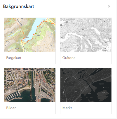 Valg av bakgrunnskart