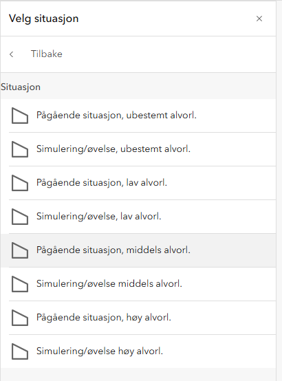 Definer status og alvorlighetsgrad