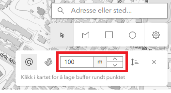 Legg inn buffer-radius